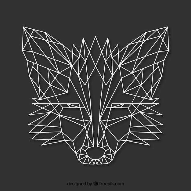 Vector polygonal fox