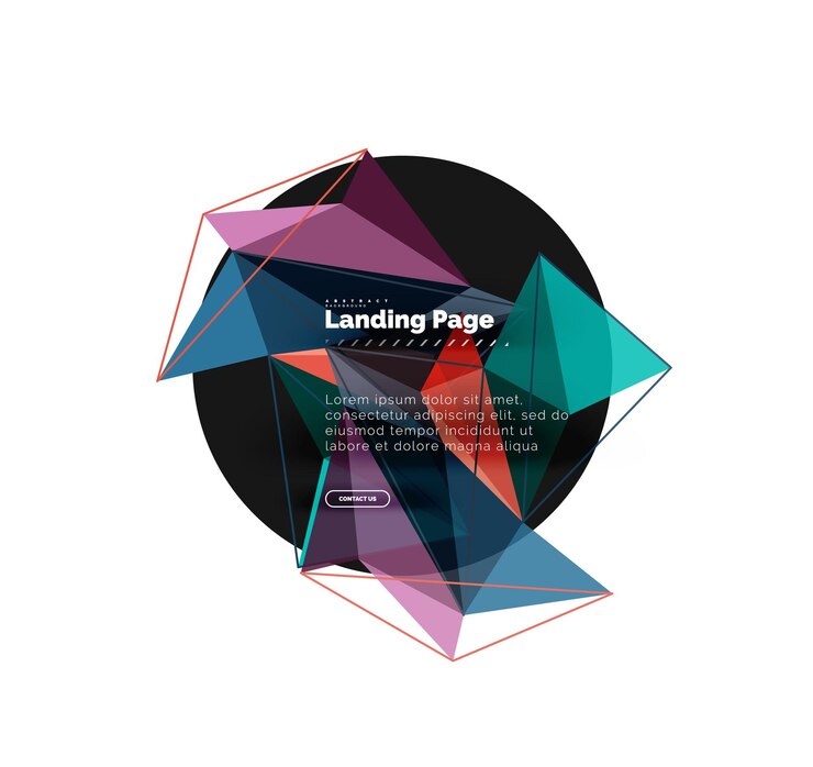 Vector polygonal geometric design abstract shape made of triangles trendy background