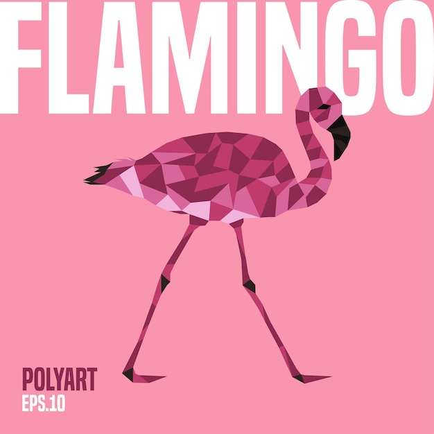 Polygonal geometric flamingo