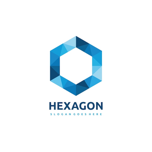 Polygonal hexagon logo