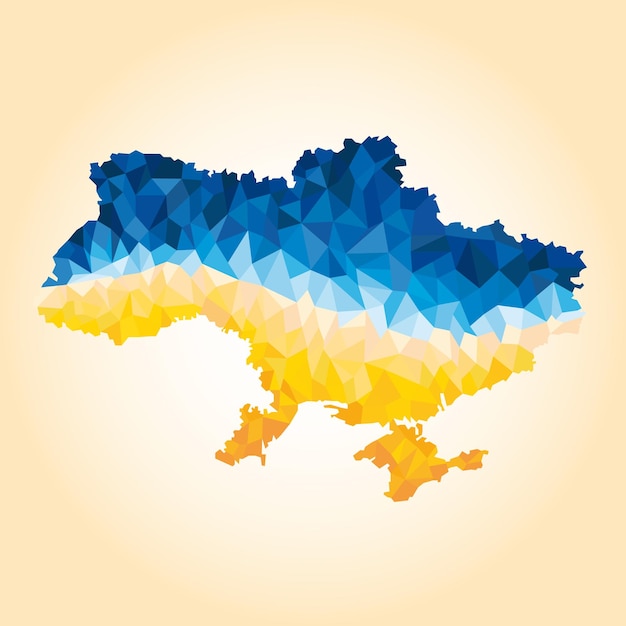 Polygonal map of ukraine