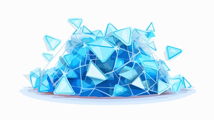 Vector polygonal mesh cashback icon vector illustration
