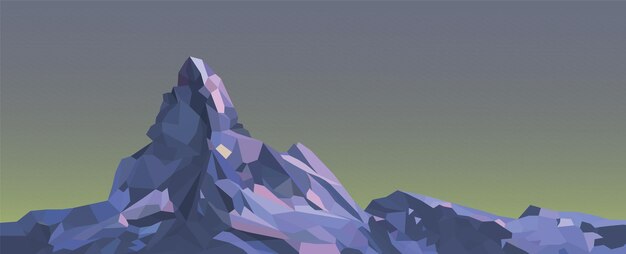 Polygonal mountains sunrise