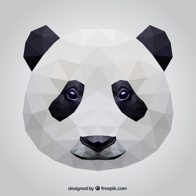 Polygonal panda bear