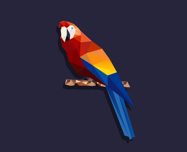 Vector polygonal parrot