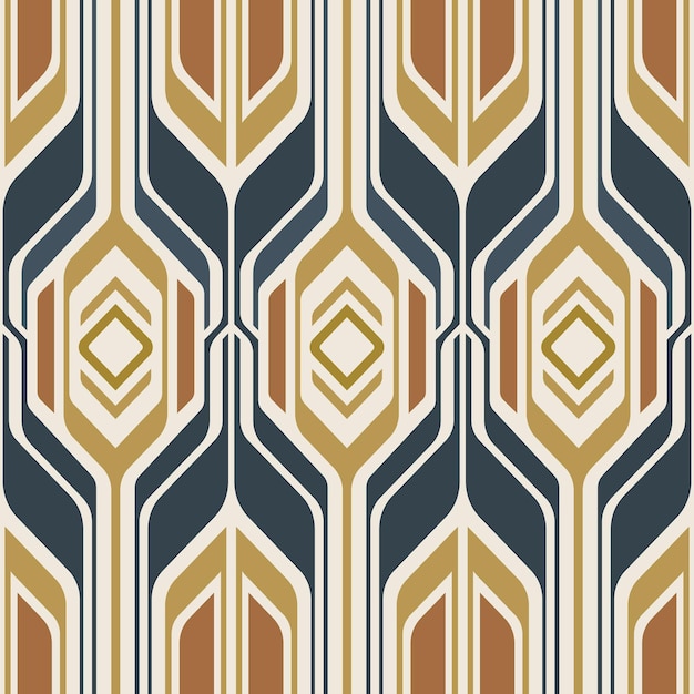 Polygonal Seamless Ethnic Pattern