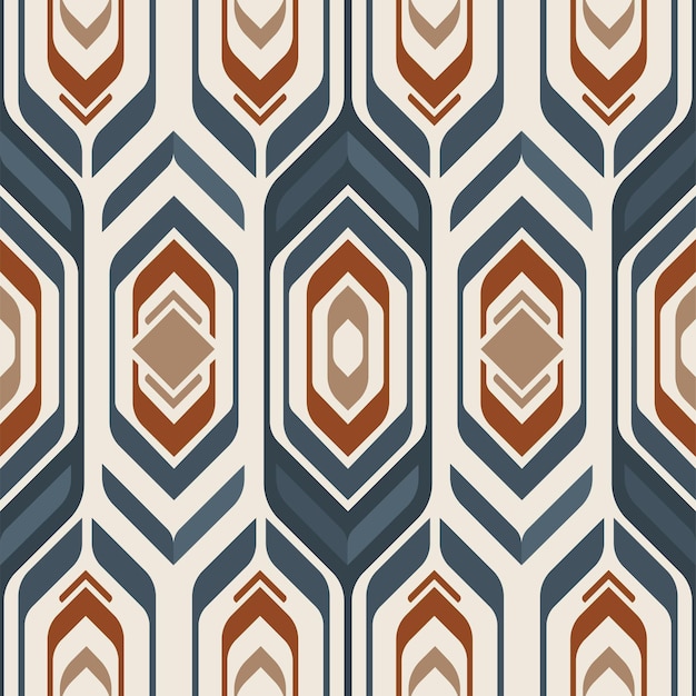 Polygonal Seamless Ethnic Pattern