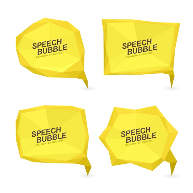 Polygonal speech bubble