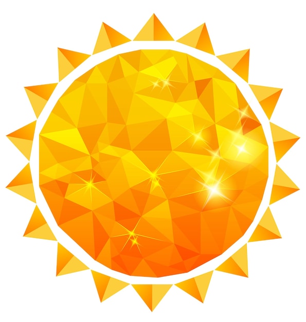 Polygonal sun background