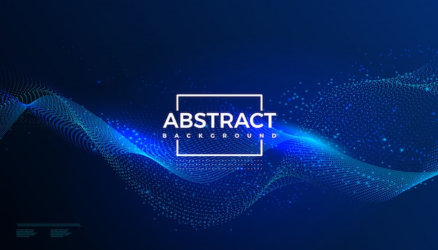 Polygonal wave particle abstract background connecting dots and lines.