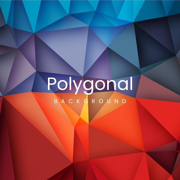 Polygonale geometrische abstracte gekleurde achtergrondvectorillustratie