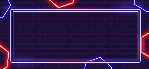 Polygons Neon lights background