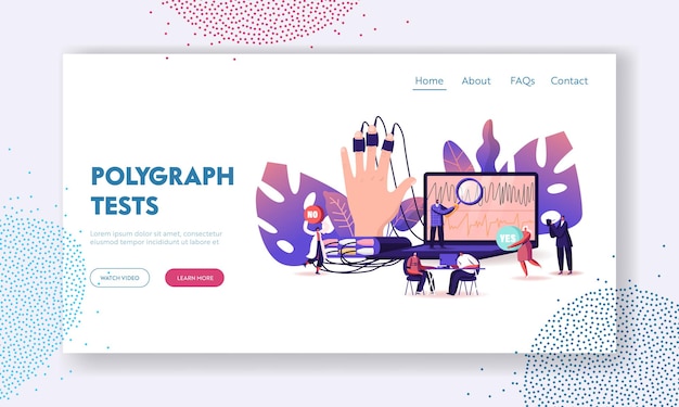 Polygraph test landing page template