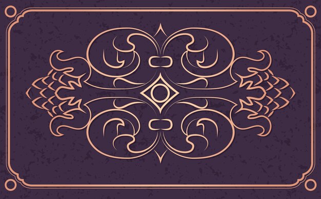 Elemento vettore poligrafico su sfondo chiaro elementi di design retrò di lusso cornice ornamentale ornamento d'epoca biglietto di auguri modello vettoriale invito a nozze retrò illustrazione vettoriale