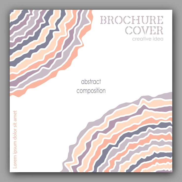Vector a polyline colored cover pages for a book a catalog magazine a template for a banner poster and brochure an abstract version of modern design