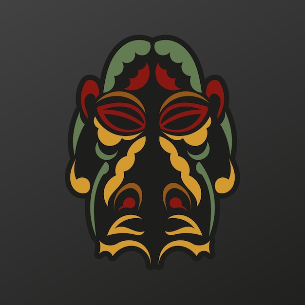 Polynesia mask in baroque color