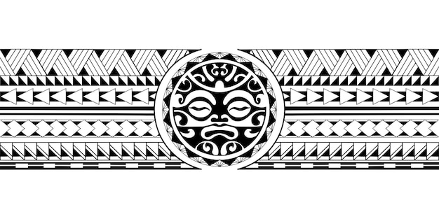 Polynesisch tattoo-ontwerp om de arm wikkelen Patroon aboriginal samoan