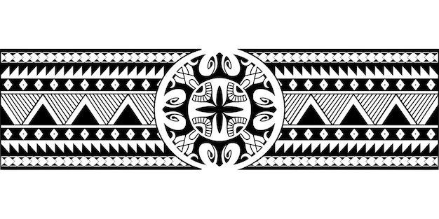 Polynesisch tattoo-ontwerp om de arm wikkelen patroon aboriginal samoan