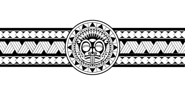 Polynesisch tattoo-ontwerp om de arm wikkelen Patroon aboriginal samoan