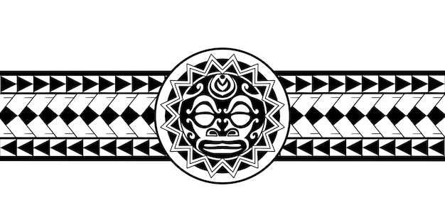 Polynesisch tattoo-ontwerp om de arm wikkelen Patroon aboriginal samoan