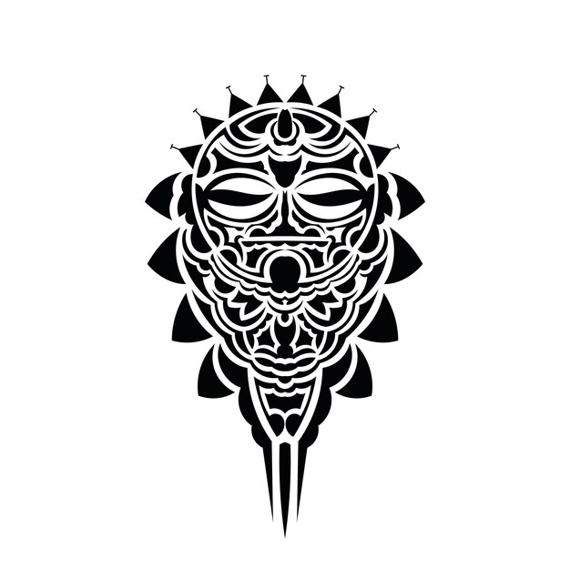 Vector polynesische tattoo-stijl maskers vector illustratie