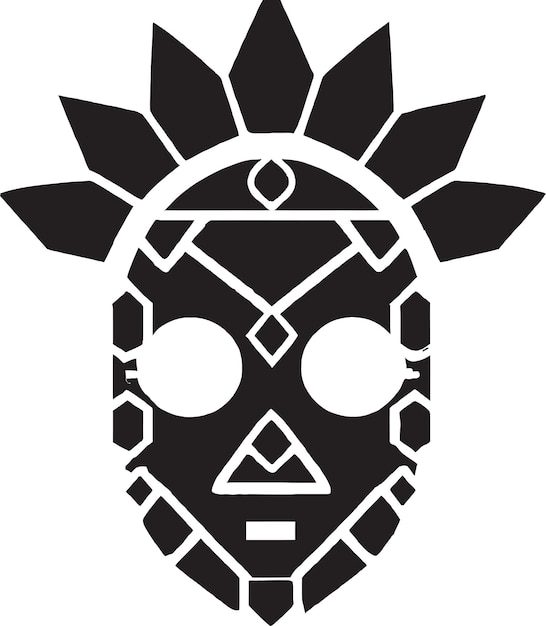 Vector polynesische tribal tattoo logo illustratie