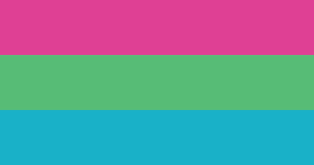 Polysexual lgbt pride flag vector image