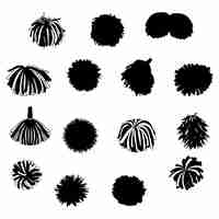 Vector pom poms vector colorful pom poms vector illustration eps design for cheerful decorations