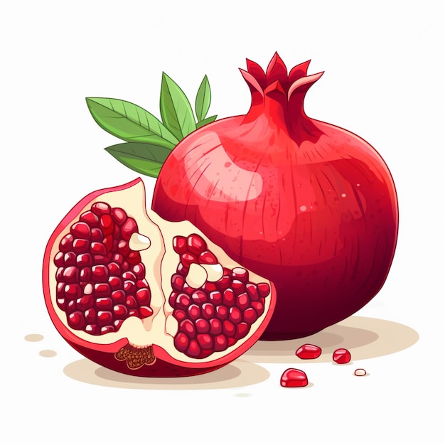 Vector pomegranate cartoon vector