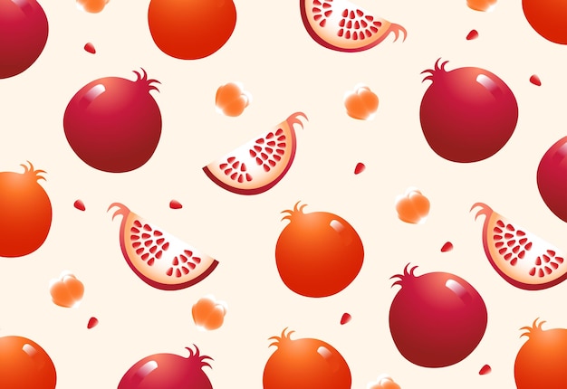 Pomegranate illustration background design