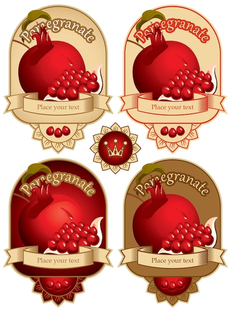 Vector pomegranate label