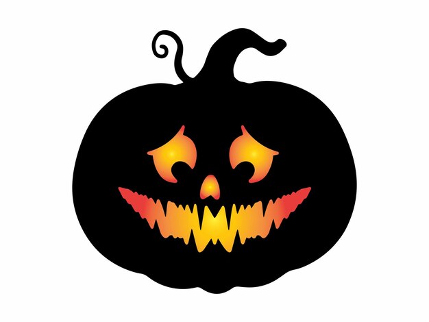 Pompoen Halloween Eng Gezicht Illustratie