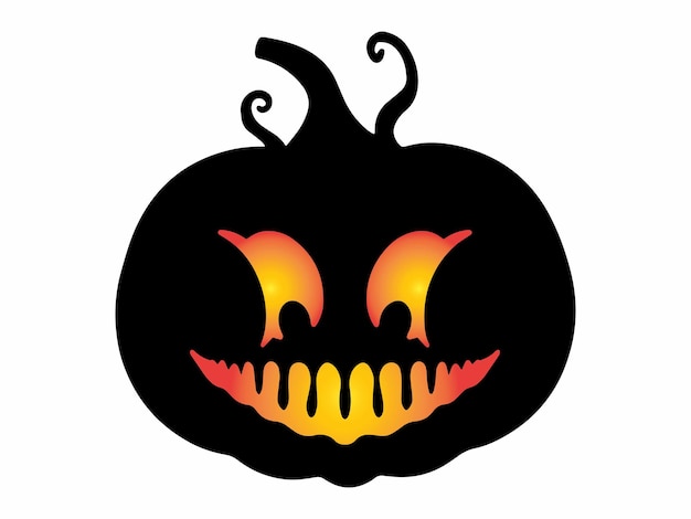 Pompoen Halloween Eng Gezicht Illustratie