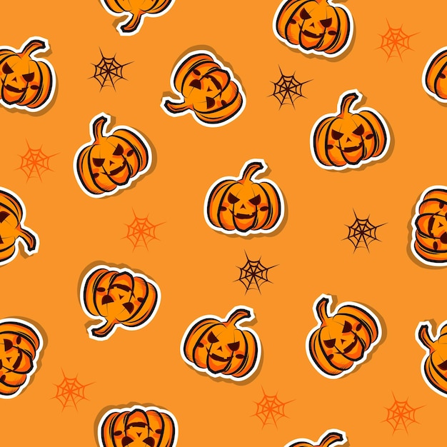 Pompoen halloween naadloze patroon achtergrond