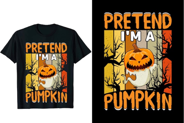 Pompoen Halloween t-shirt ontwerp