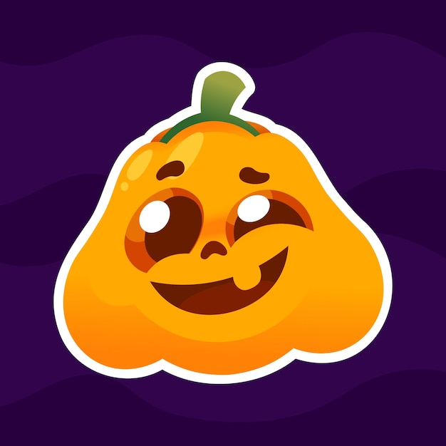 Vector pompoen schattig vector kleurovergang halloween illustratie