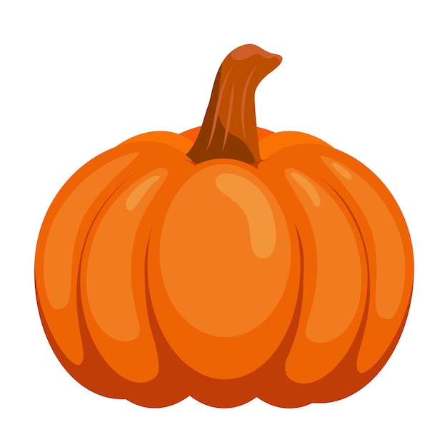 Pompoen vector pictogram geïsoleerd op een witte achtergrond herfst halloween of thanksgiving pompoen symbool