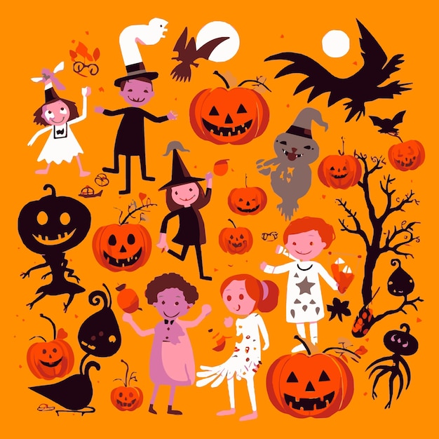 Vector pompoenparade van halloween