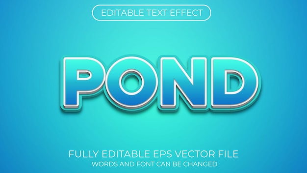 Pond text effect