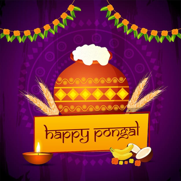 Vector pongal background.