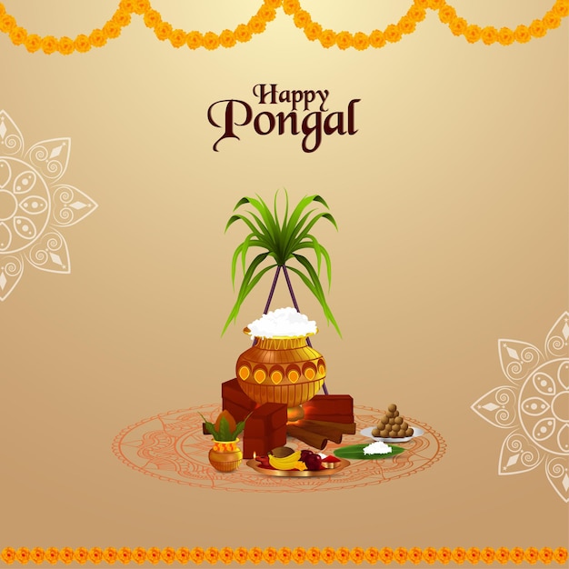 Pongal greeting card