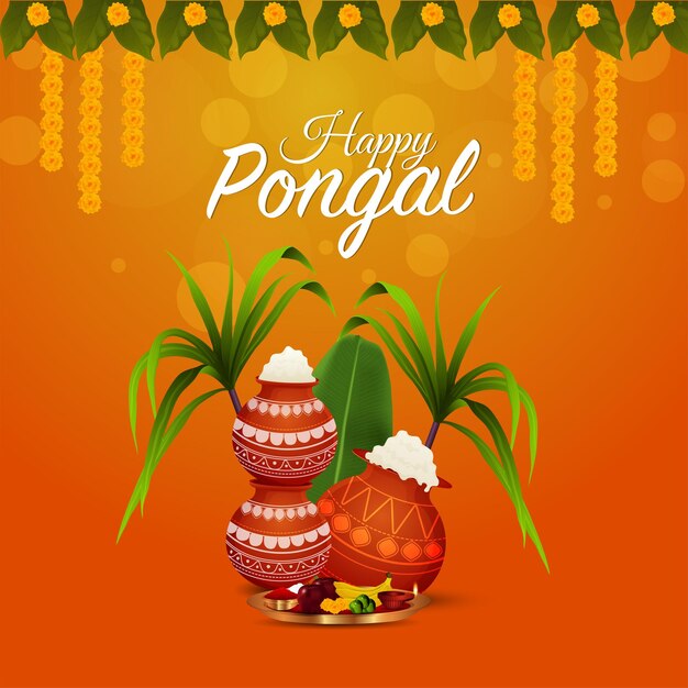 Pongal viering creatieve achtergrond