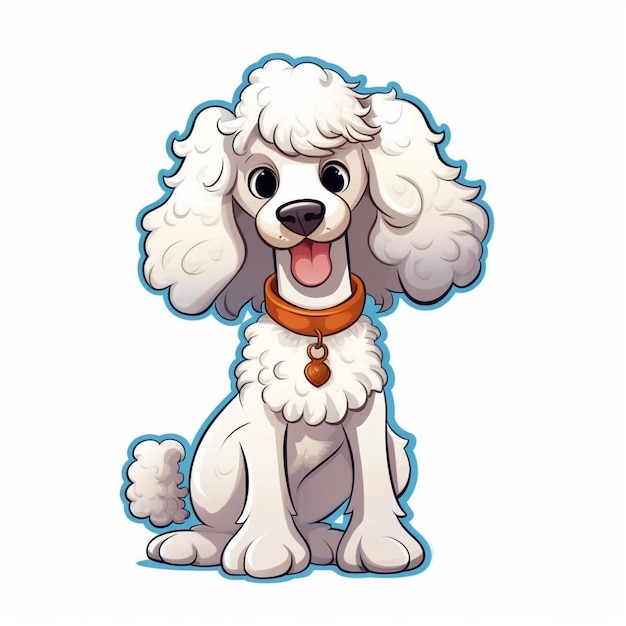 Vector poodle dog vector cartoon