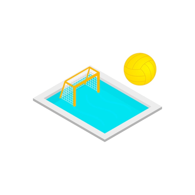 Pool handball isometric 3d icon isolated on a white background