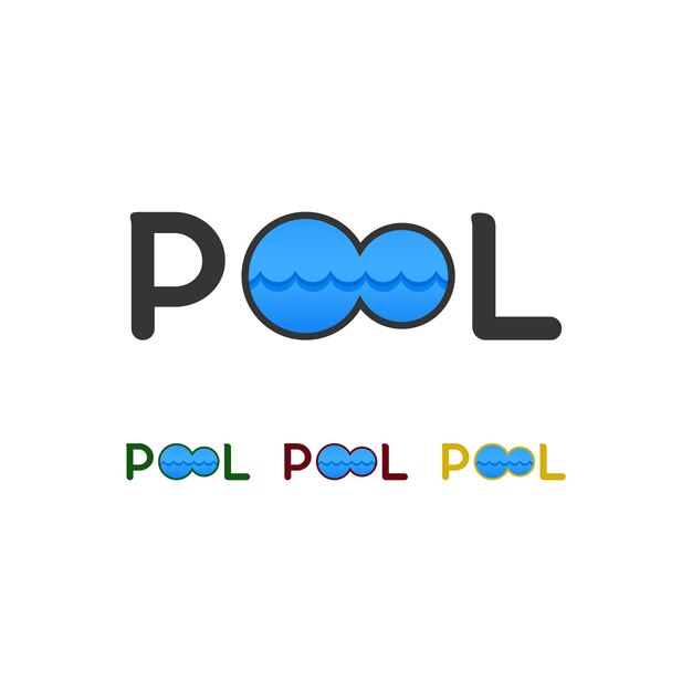 Vettore progettazione vettoriale del logo della piscina