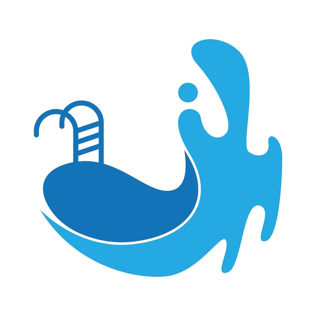 Vettore disegno del logo dell'icona di piscine