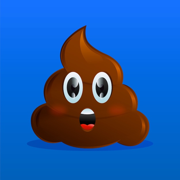 Vector poop emoji illustratie