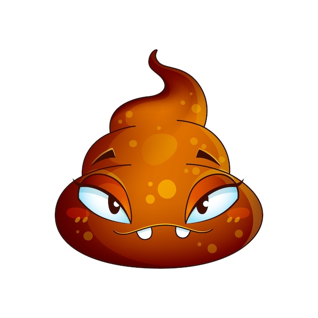 Vector poop emoji illustratie