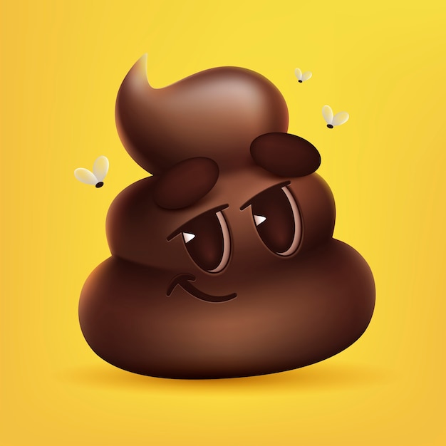 Vector poop emoji illustratie