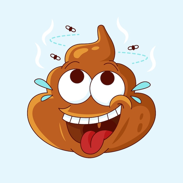 Vector poop emoji illustration